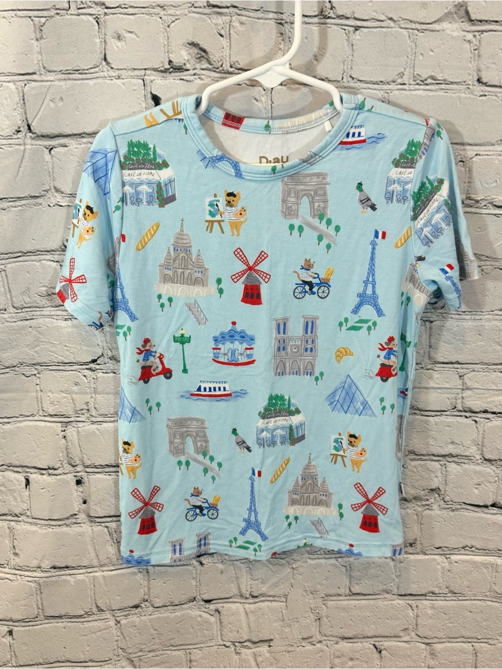 Little Sleepies Play Paris Pattern Bamboo Shirt